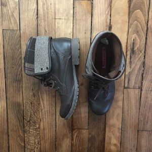 ROCK & CANDY Plaid Ankle Boots